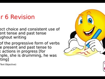 Year 6 SPAG Revision PPT: Past and Present Tense including the Progressive
