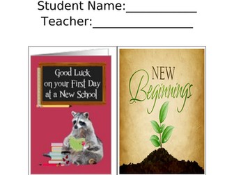 First Day/Week at School English Activities