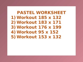 PASTEL WORKSHEET 5