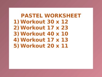 PASTEL WORKSHEET 25