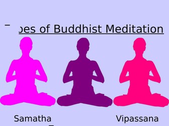 Types of Buddhist meditation.