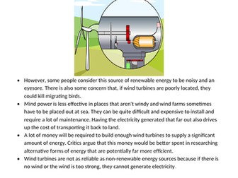 AQA GCSE Combined Science: Renewable Energy Activity