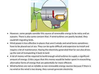 AQA GCSE Combined Science: Renewable Energy Activity