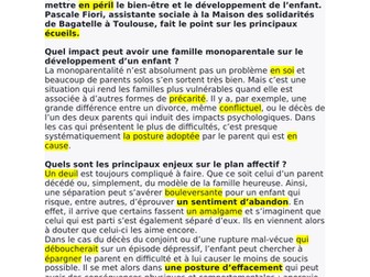 Familles monoparentales