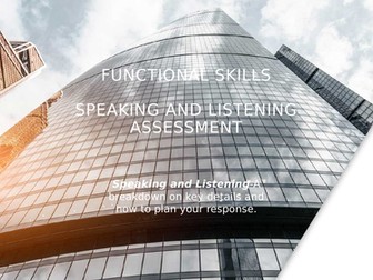 Functional Skills: Speaking and Listening