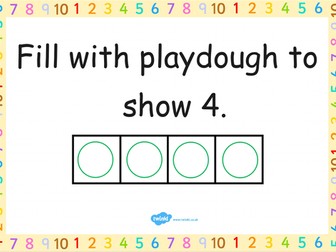 Playdough mats all about the number 4