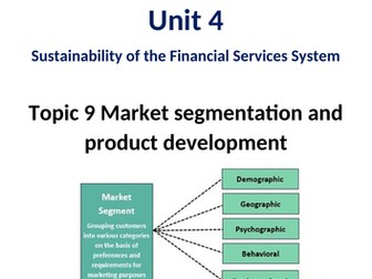 LiBF DipFS Unit 4 Topic 9 Market segmentation and product development