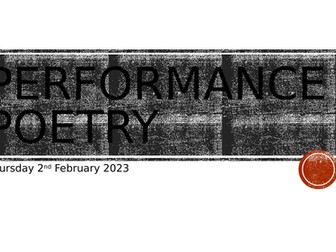 Performance Poetry