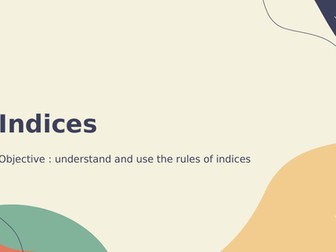 Rules of indices