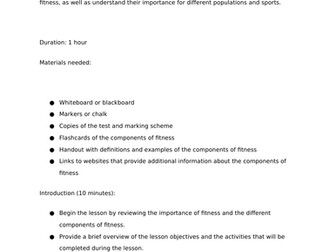 Components of fitness GCSE PE