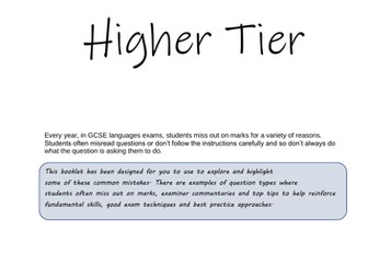Exam questions practice for AQA GCSE Spanish