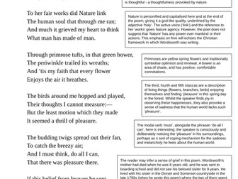 Lines Written in Early Spring - Analysis