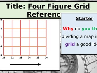Map Skills: 4 Figure Grid References