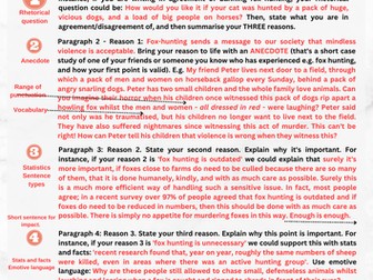 Guide to English Language Paper 2 Q5 - 5 paragraph approach