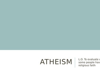 Atheism Lesson - KS3 Religious Education