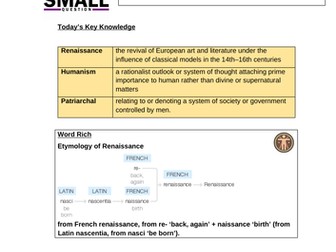 Contextual Knowledge Rich Lesson for Romeo and Juliet