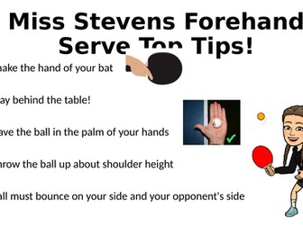 Table Tennis Forehand Serve Tips