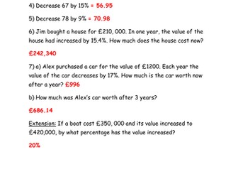 Percentage Multiplier