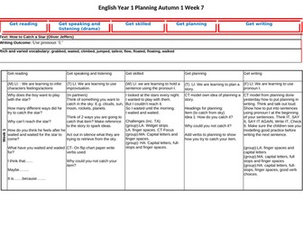 Year 1 English Plan - How to Catch a Star