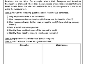 Globalisation - Nike