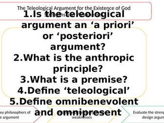 AQA Philosophy Design Argument