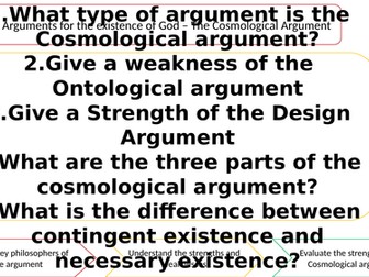 AQA A-level philosophy Cosmological Argument