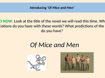 Year 9 Of Mice and Men SoL