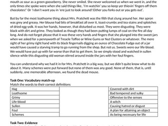 KS3 English Cover: Mrs Pratchett