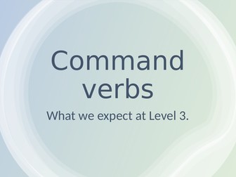 Level 2 CACHE Dip EYP Command verb presentation