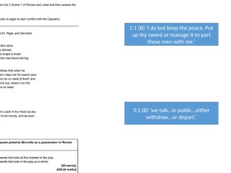 Romeo & Juliet exam revision and WAGOLLS