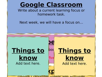 Newsletter and Homework Template (including Example)