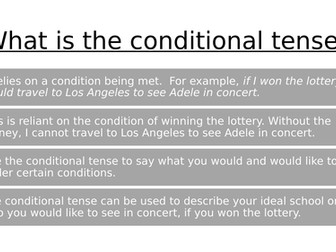 The conditional tense in German revision tutorial
