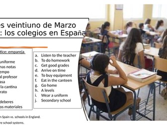 Los colegios en Espana y en Inglaterra /schools in Spain and England