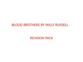 Blood Brothers revision - key quotes