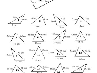 Constructing Triangles Worksheet