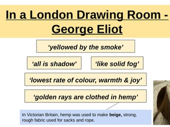 Lesson powerpoint - George Eliot - In a London Drawing Room