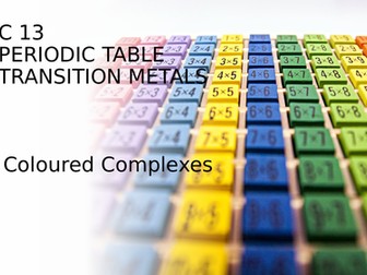 IB Chemistry - Topic 13 - 13.2 Coloured Complexes