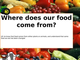 Where does our food come from PowerPoint