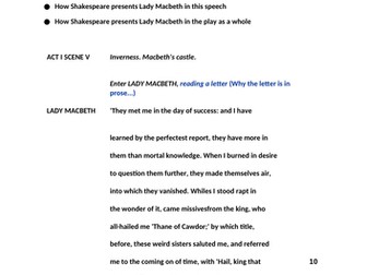 Lady Macbeth Essay -How is She Presented? Act 1 Scene 5