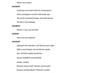 How is Macduff Presented? Act 2 Scene 3