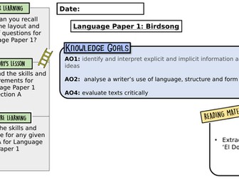 Language Paper 1: El Dorado