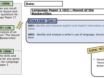 Language Paper 1, Q2: Hound of the Baskervilles