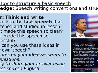 KS3 How to write a speech (education)