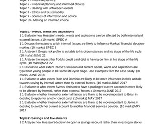 LIBF CeFS Unit 2 Casestudy Ques by Topic