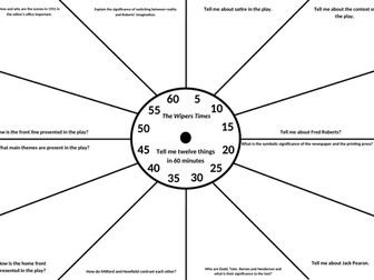 The Wipers Times Revision Clock - AQA A-level English Literature WW1 and Its Aftermath