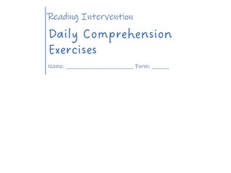 Daily Reading Comprehension Exercises / Intervention