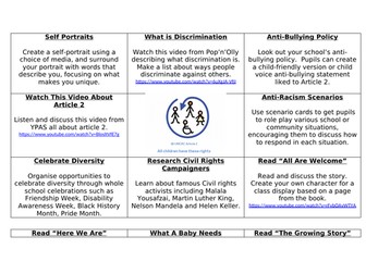 Rights Respecting Schools UNCRC Activity Grids