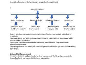 7.1.2 Types of structure: functional, hierarchical  matrix