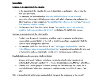 A Christmas Carol Revision Notes
