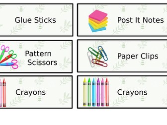Writing Station Labels